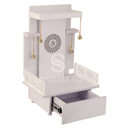 Sangam Ad  Designer white wooden temple | Sleek & Modern designs.