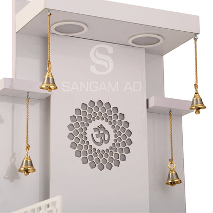 Sangam Ad  Designer white wooden temple | Sleek & Modern designs.