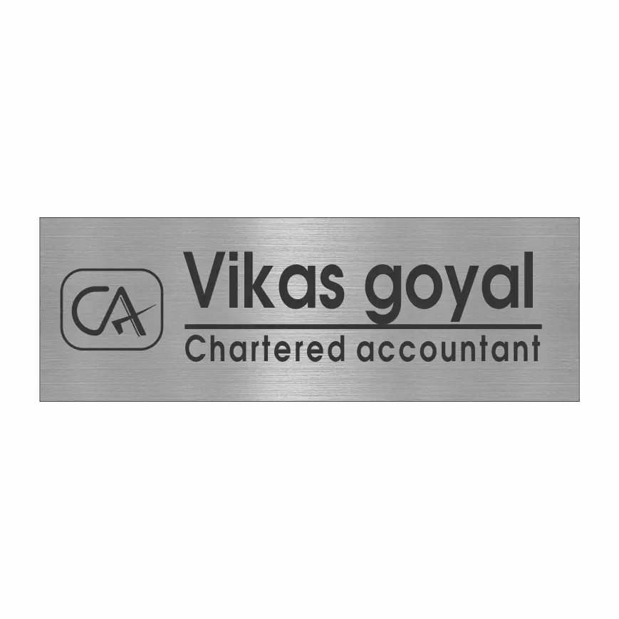 Professional CA Name Plate- ACP Sheet with Vinyl Sticker - Sangam Ad