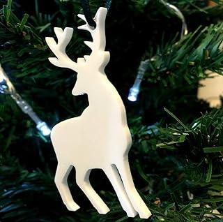 Acrylic Decoration Christmas Baubles Reindeer Tag Cutout for Christmas Reindeer Hanger 6 pcs - Sangam Ad