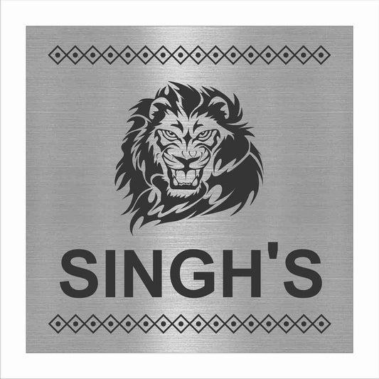 Lion Face Printed Home & Office Name Plate - Sangam Ad