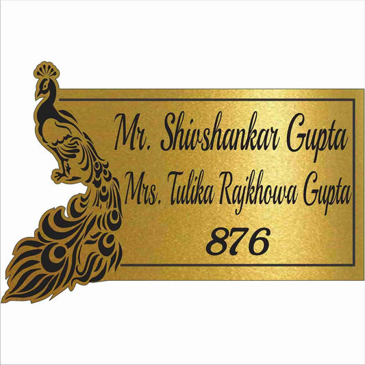 Peacock Design Door Name plate - Sangam Ad