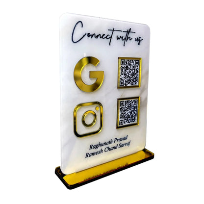 Personalized QR Code Stand | Designer Style - Sangam Ad