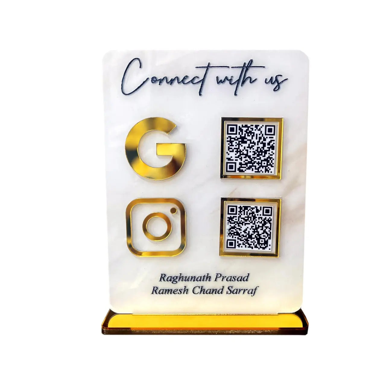 Personalized QR Code Stand | Designer Style - Sangam Ad