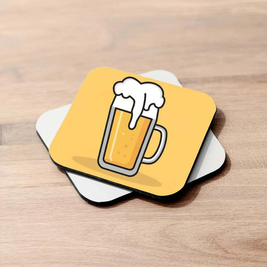 BEER Printed Drink Coasters - Acrylic Coasters 4 pcs - Sangam Ad